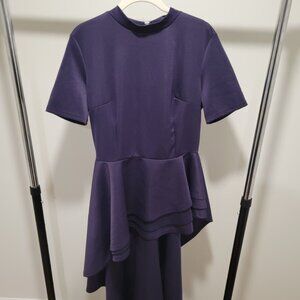 Navy Blue High‑Low Tail Top